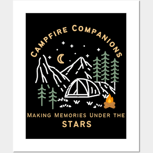 Camping Buddies - Campfire Companions: Making Memories Under the Stars Posters and Art